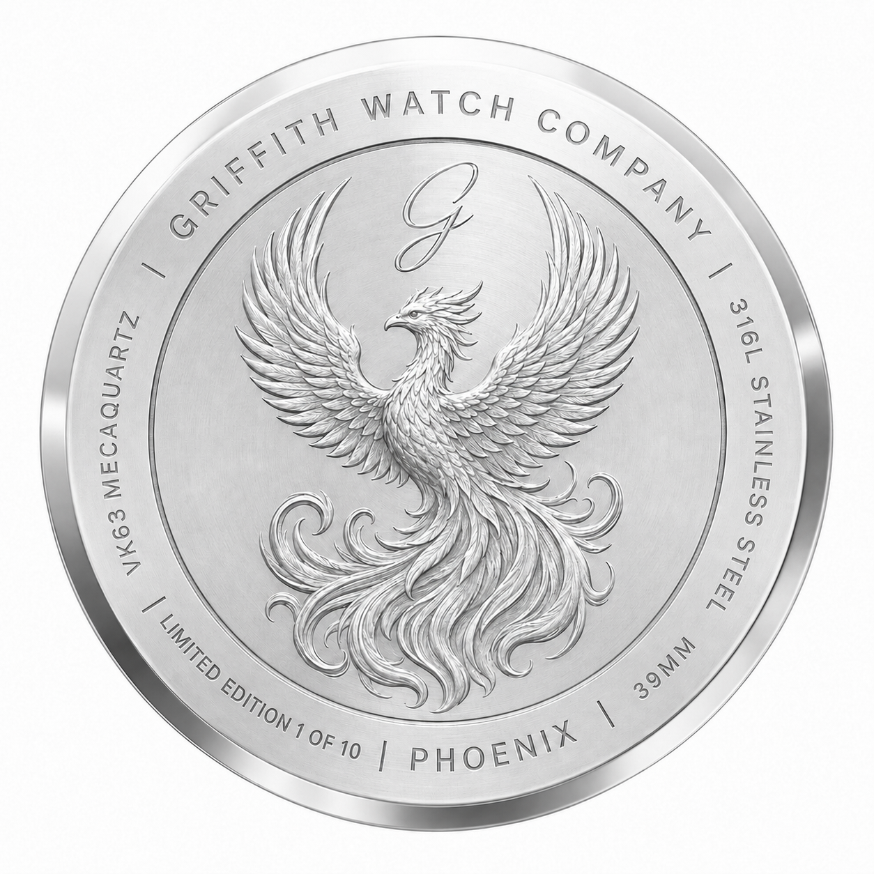 The Griffith Phoenix watch dial
